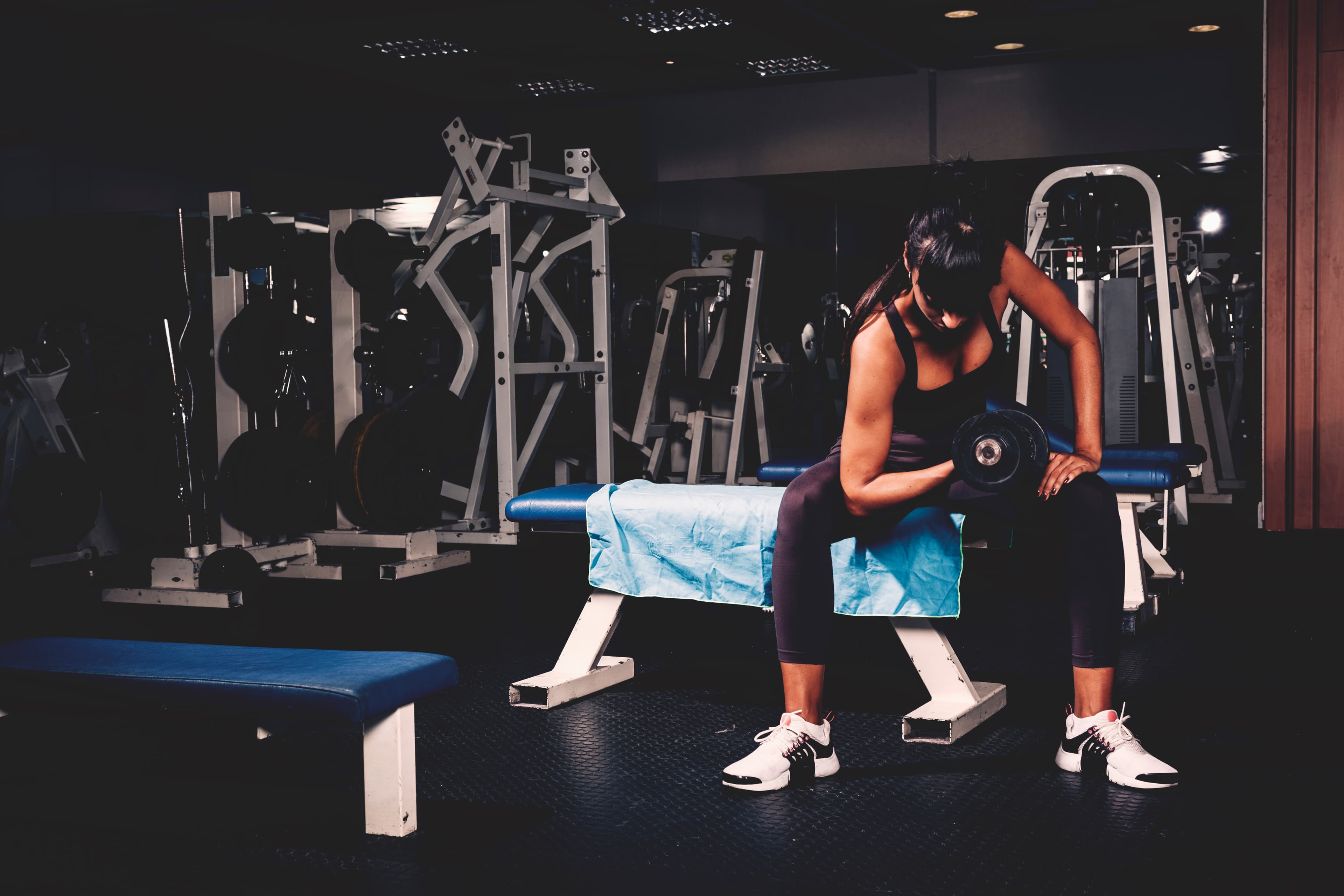 Woman athlete training in the gym